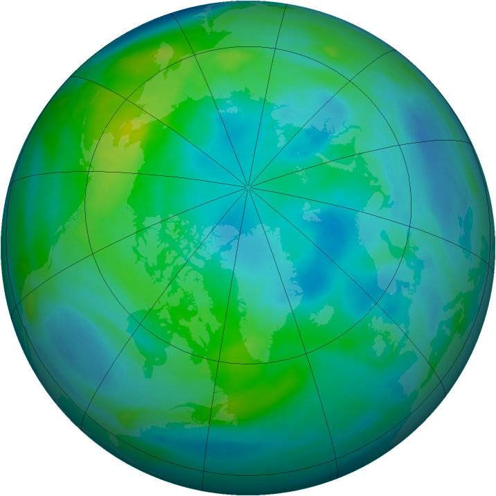 Arctic ozone map for 06 October 2006